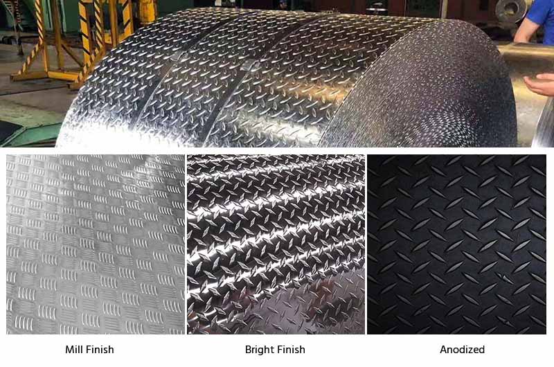 Surface treatment of marine grade aluminum checker plate